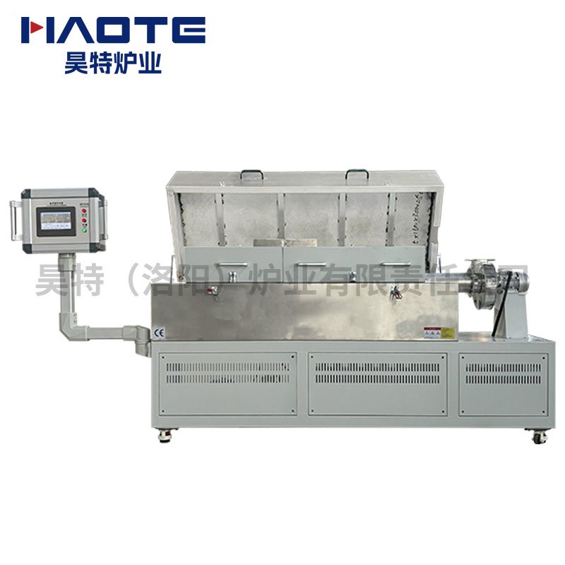  管式炉直径60+90，椭圆形管子，加热区1300，包含抽风机+不锈钢罩